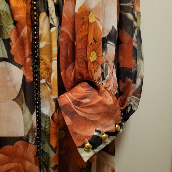 The autumn queen-chiffon maxi dress - Picture 8 of 10